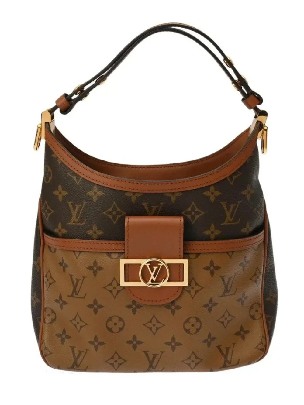 Louis Vuitton Monogram Reverse Canvas MM Dauphine Hobo Bag